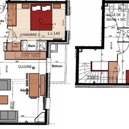 Apartment Duplex 4p Avec Piscine Interieure, 8 Pers, Balcons, Parking - - Fr-1-594-183 *